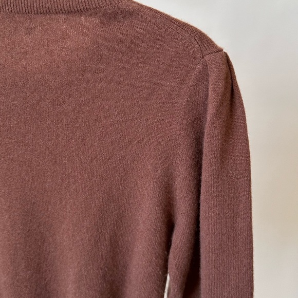 WILFRED ARITZIA Luxurious Cashmere Knit Pullover Sweater Slim Fit Brown Size-XS - Picture 6 of 6